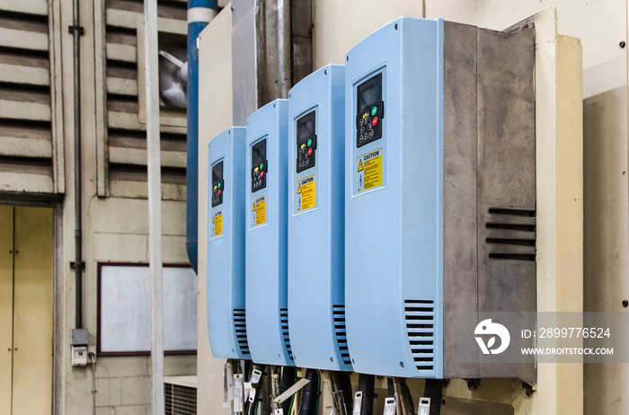 Industrial electricity inverters in a factory