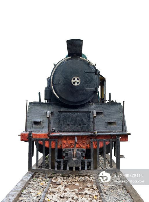铁路上的前列车机车蒸汽复古