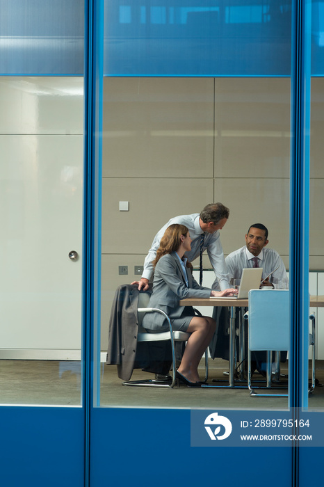 Corporate business people talking in conference room meeting