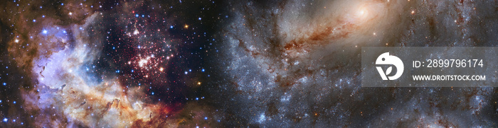 美丽的星空。这张图片的元素由美国国家航空航天局提供。