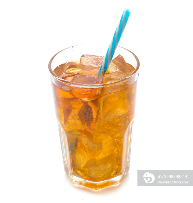 Iced tea  isolated on white