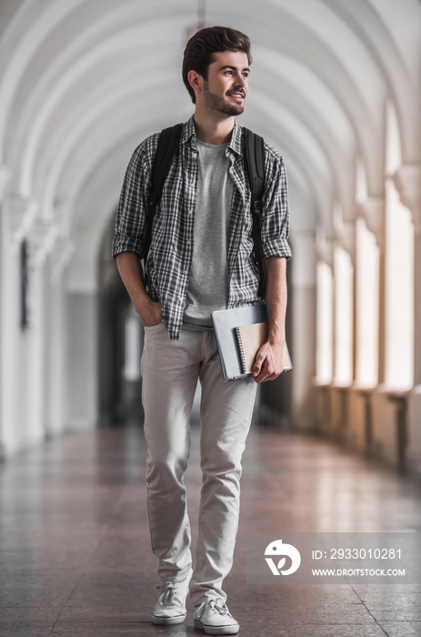 Handsome male student