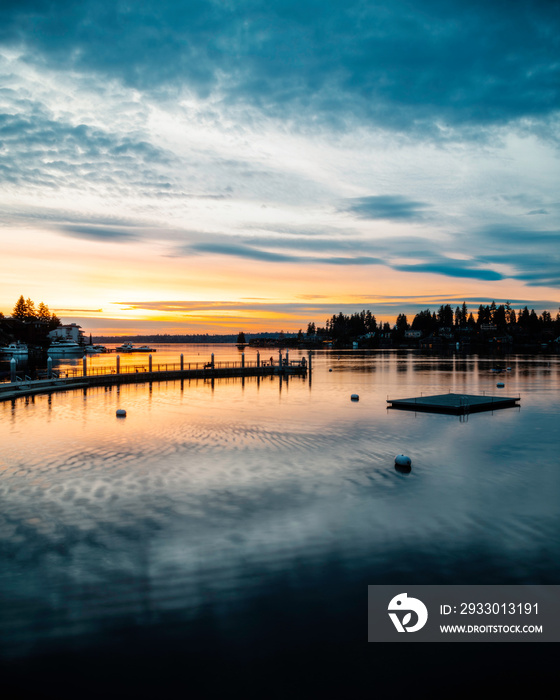 Bellevue, Washington Sunset At Lake Washington