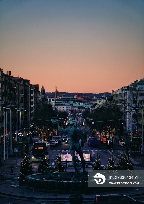 view of the city sunset Gothenburg