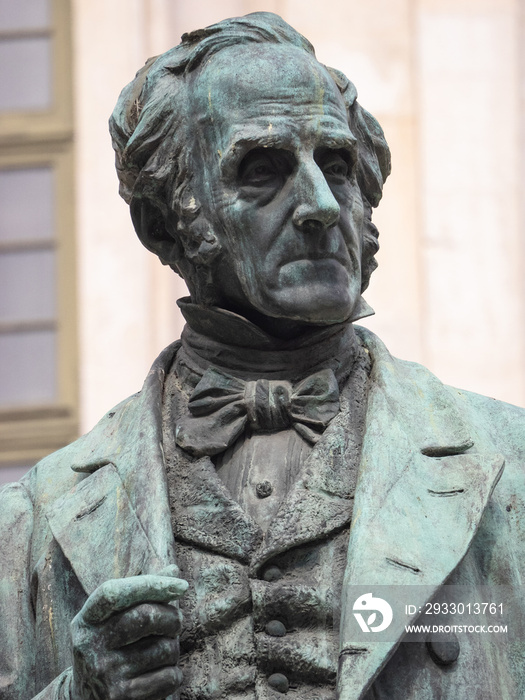 monument to the Italian writer Alessandro Manzoni in the center of Milan