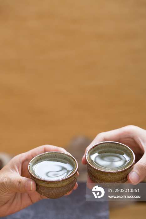 日本酒で乾杯