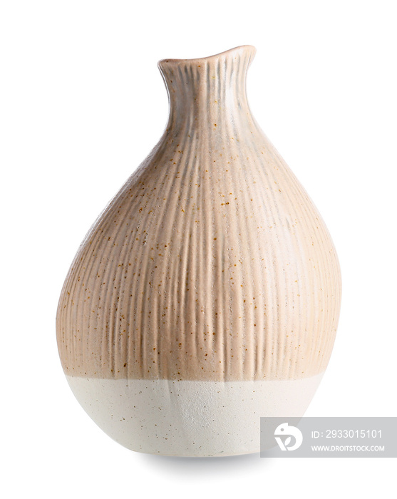 Beautiful vase on white background