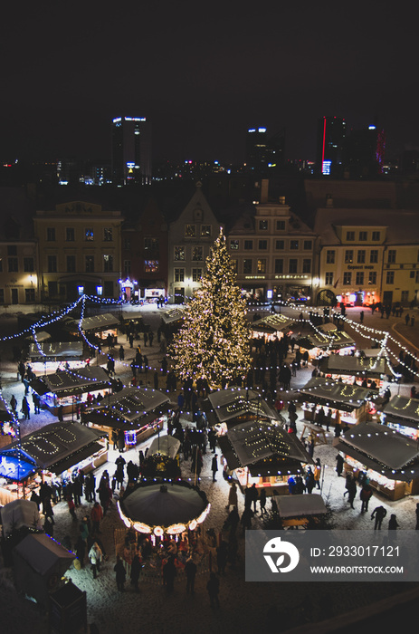 Christmas market in the old town of Tallinn