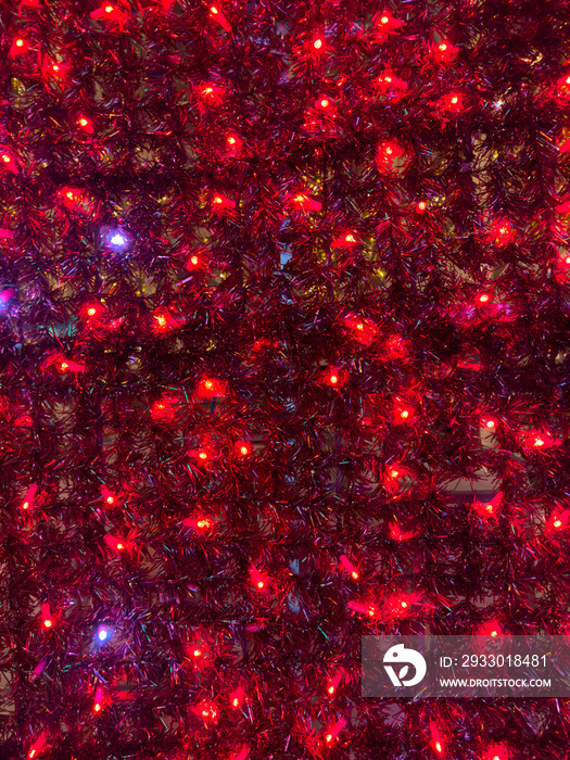 Red Christmas lights background