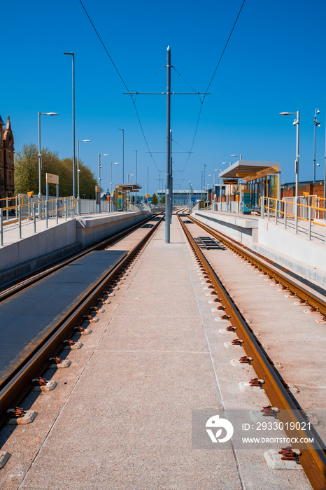 Trafford park tramline and station