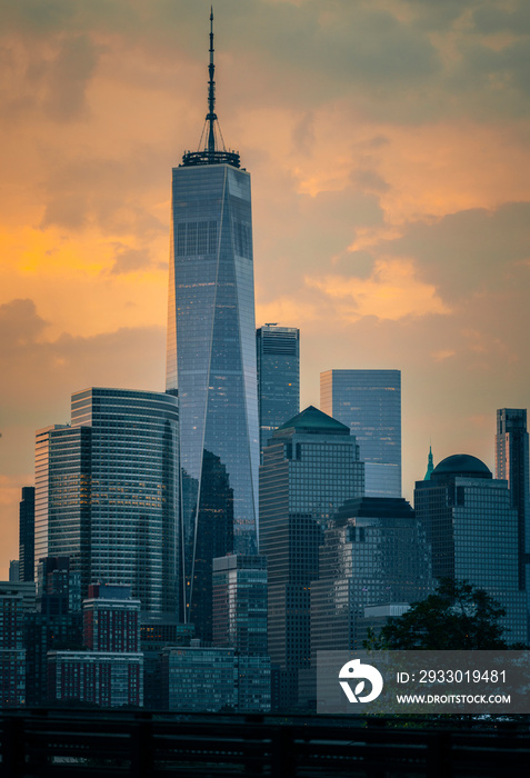 New York skyline at sunset big apple skyscraper urban classic views