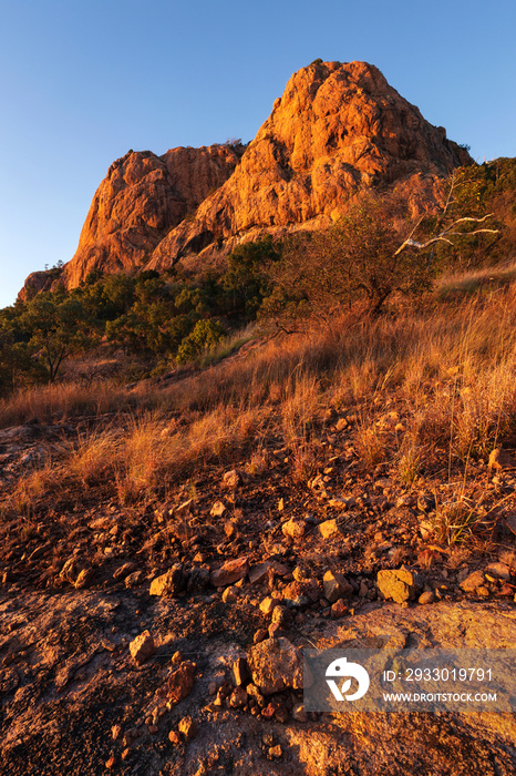 castle hill mountain in townsville australia at first light