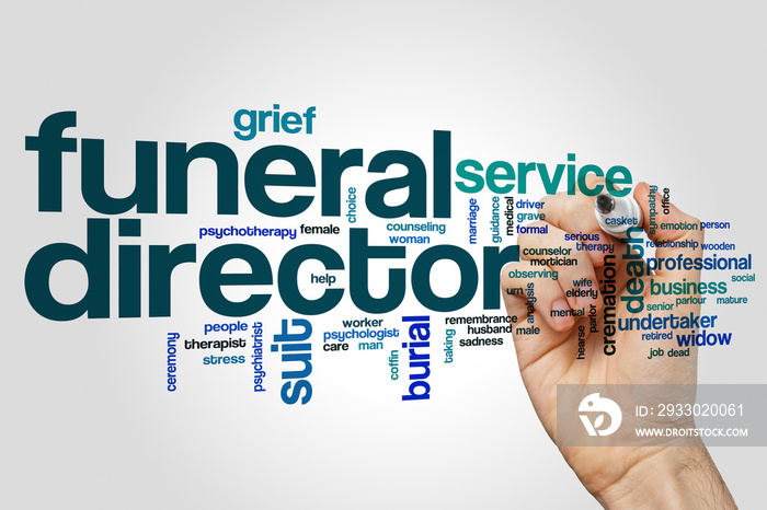 Funeral director word cloud