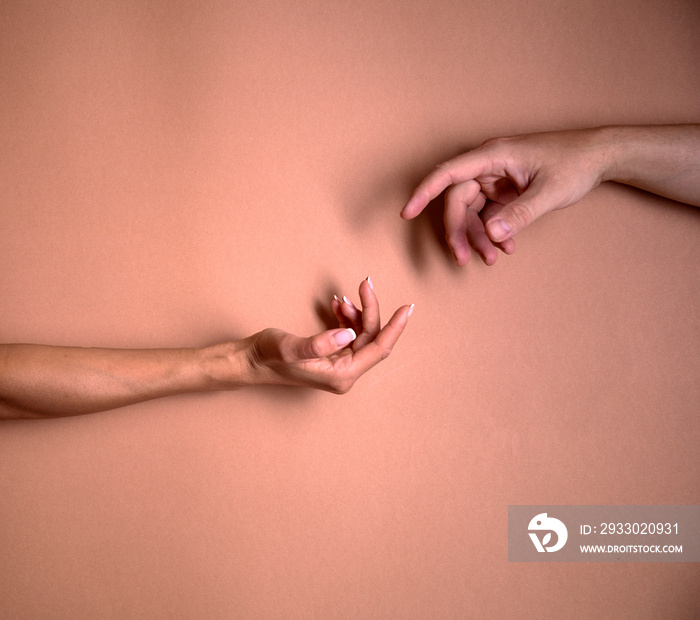 Man and woman hands. Hands. Gesture. hope. Help. Photo. Background.