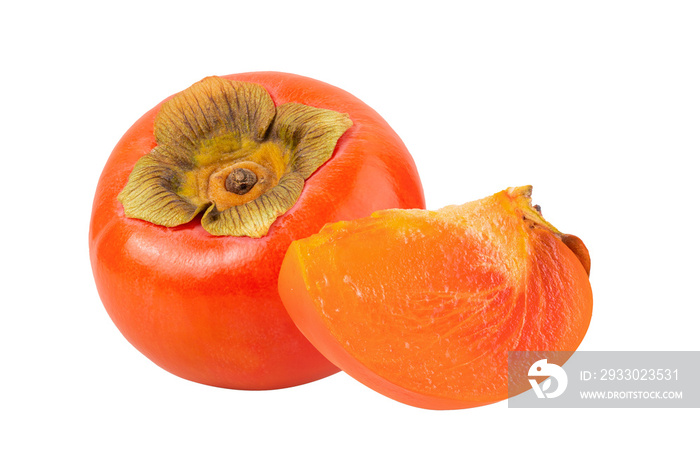 ripe persimmons on transparent png