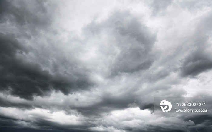 Grey storm clouds in sky