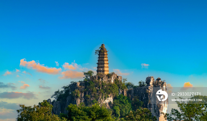 Chuanshan Park and nanxishan Park in Guilin, Guangxi, China