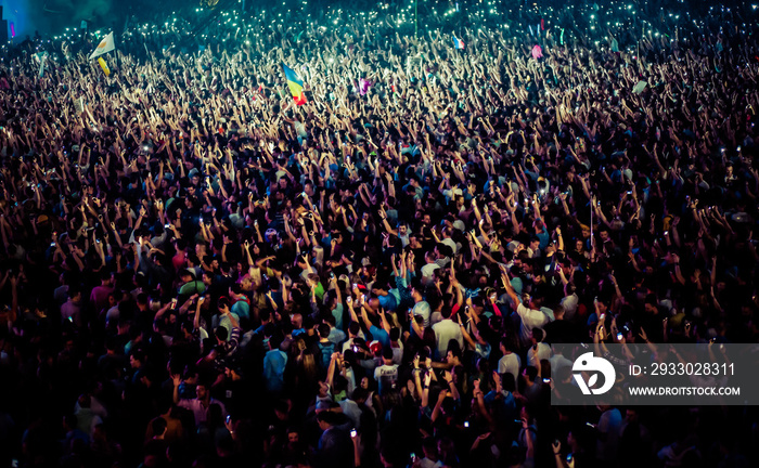 crowd at concert - summer music festival