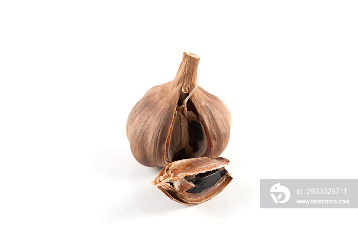 Black garlic isolated