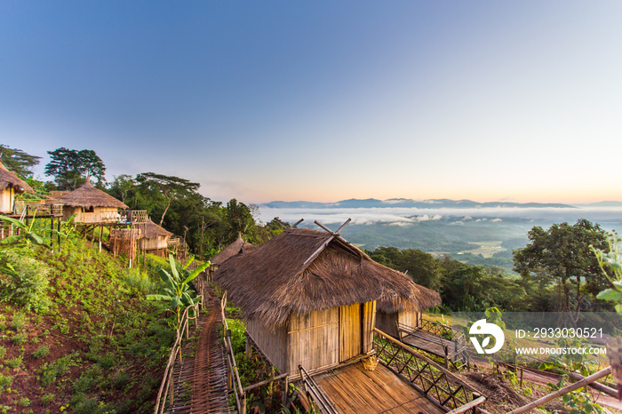 view point at Ban Doi Sa-ngo Chiangsaen Chiangrai Thailand. which includes a view of the Golden Triangle covering Thailand, Laos and Myanmar.