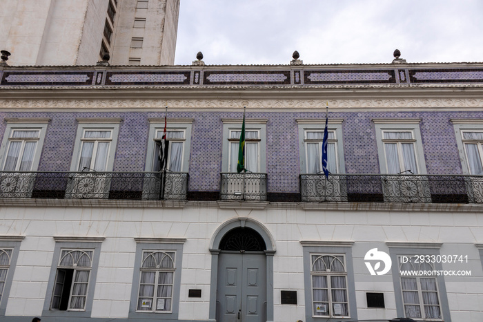 facade of the headquarters of Republic Convention Museum of Itu,, installed in a mansion from the mid-19th century in the historic center of Itu