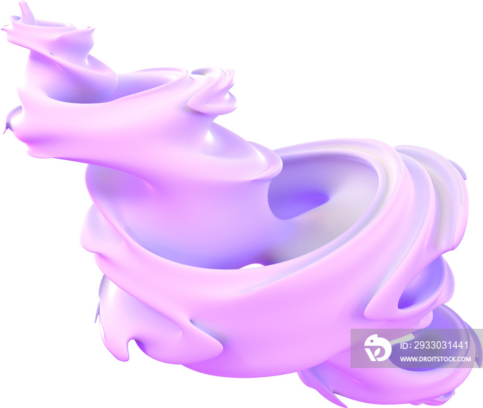 Fluid 3d Abstract Fluid Smooth Fractal Sculpture Shape