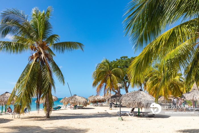 View of a beach Playa Ancon near Trinidad, Cuba.