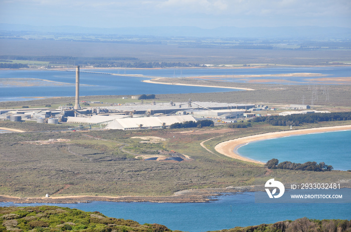 Scenic view taken from Bluff Hill Lookout Point which is used to be the site of an artillery battery in Napier, New Zealand