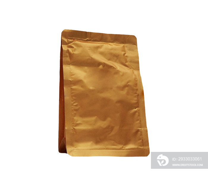 blank golden foil bag mockup