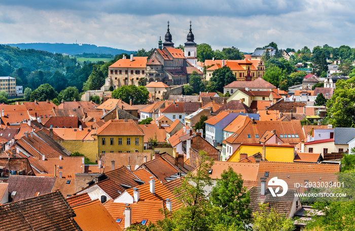 Panorama of Trebic, a UNESCO world heritage site in Czech Republic