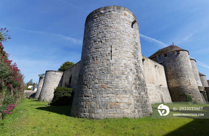 Dourdan fortress is a military construction, built in the 13th century to defend the southern part of the royal estate. Parisian region. France.