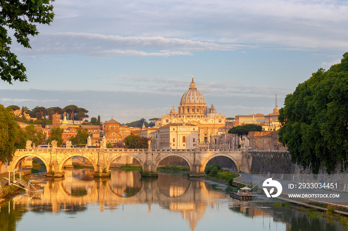 Rome. Saint Peter’s Cathedral at dawn.