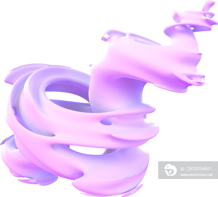 Fluid 3d Abstract Fluid Smooth Fractal Sculpture Shape