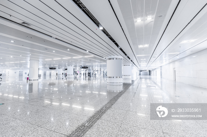 Modern high-speed rail station hall