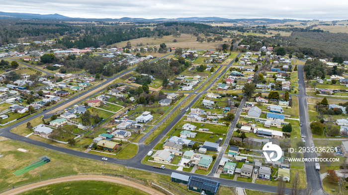 Aerial view of the township of Portland in Australia