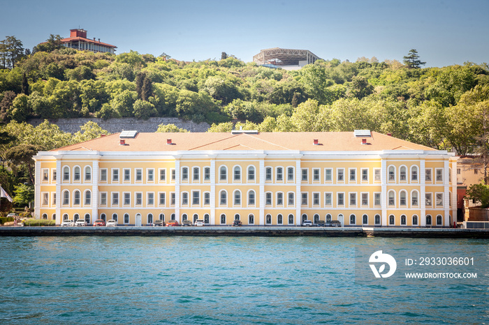 Main building of the University of Galatasaray by the Bosphorus strait in Istanbul, Turkey. The university of Galatasaray, or Galatasaray Universitesi is a turkish public university. ..