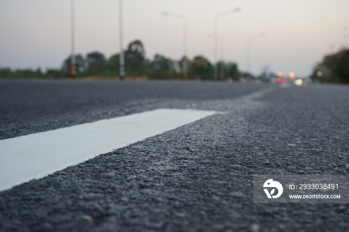 Road blur in Thailand and new construction completed