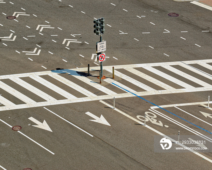 Bike lanes on Pennsylvania Avenue in Washington DC