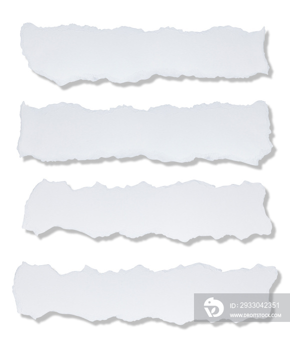 paper torn shapes isolated on white background