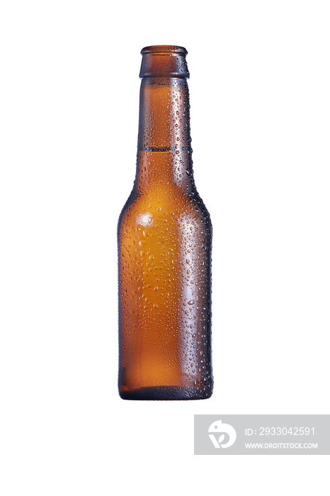 Cold Beer bottle with condensation drops