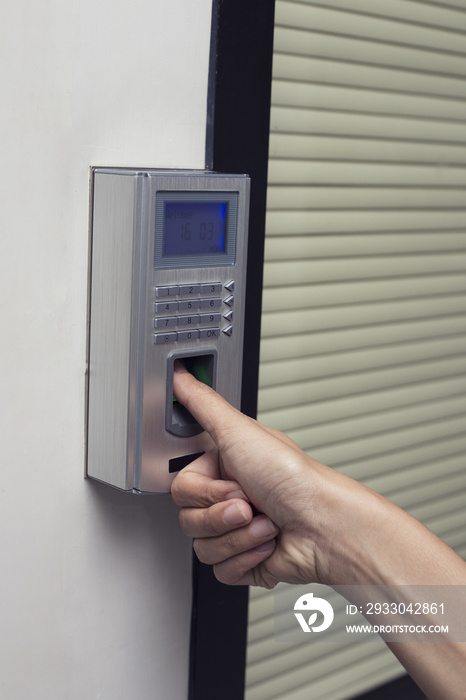 fingerprint and access control in a office building