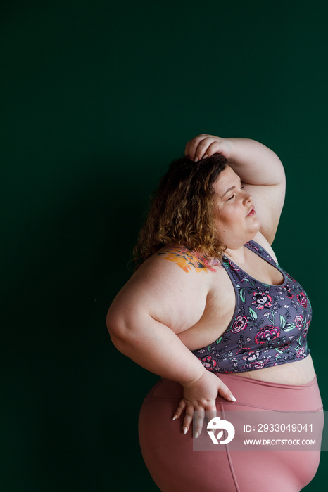 portrait of a woman wearing workout gear