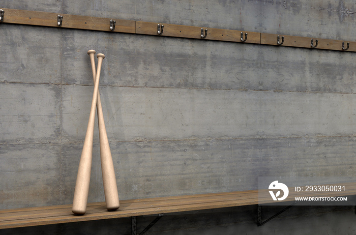 Baseball Bats In Change Room