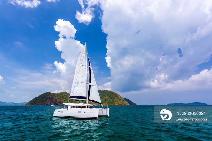 Catamaran in Andaman sea at Phuket, Thailand