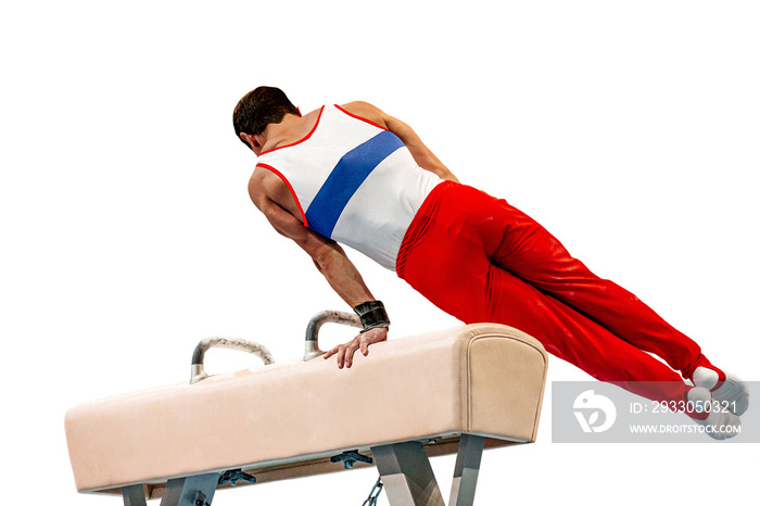 gymnast athlete exercise pommel horse