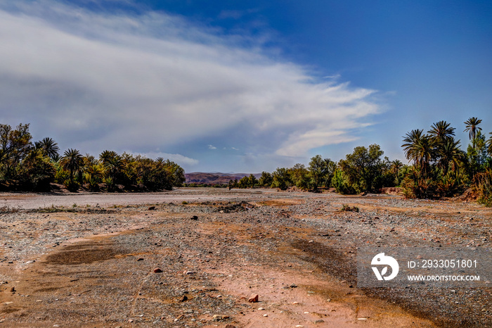 Desert landscapes around Skoura Morocco