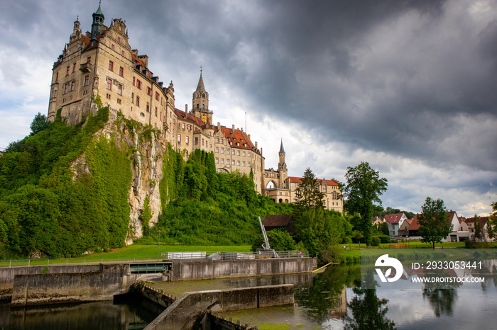 Storm approaching Sigmaringen Castle