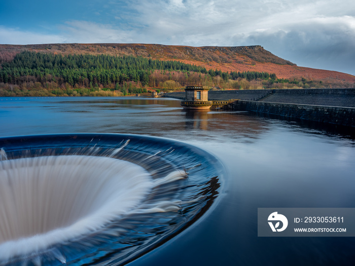 Lady Bower plug hole overflow after heavy rain Derbyshire UK