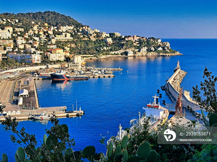 View of the port of Nice, french riviera