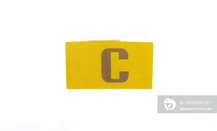 football captain armband isolated on white background